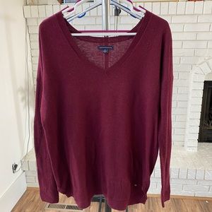American eagle maroon sweater